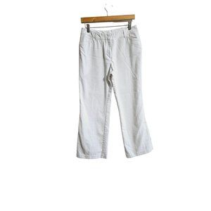 Worthington Straight Leg Cotton Pants size‎ 10 Petite Cropped White